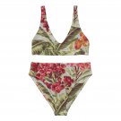 Rich Floral Print Recycled High-Waisted Bikini