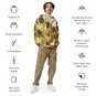 Palm Tree Green Yellow Print Unisex Zip Hoodie