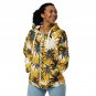 Palm Tree Green Yellow Print Unisex Zip Hoodie