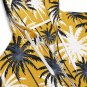 Palm Tree Green Yellow Print Unisex Zip Hoodie