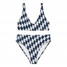 Black & White Checkers Recycled High-Waisted Bikini