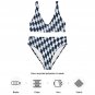 Black & White Checkers Recycled High-Waisted Bikini