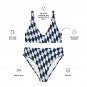 Black & White Checkers Recycled High-Waisted Bikini
