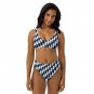 Black & White Checkers Recycled High-Waisted Bikini