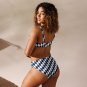 Black & White Checkers Recycled High-Waisted Bikini