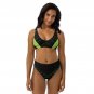 Electric Lime Grid Recycled High-Waisted Bikini