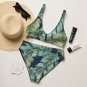 Jungle Green Print Recycled High-Waisted Bikini