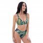 Jungle Green Print Recycled High-Waisted Bikini