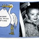 Baby Stork Throw (blue)
