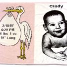 Baby Stork Throw (pink)
