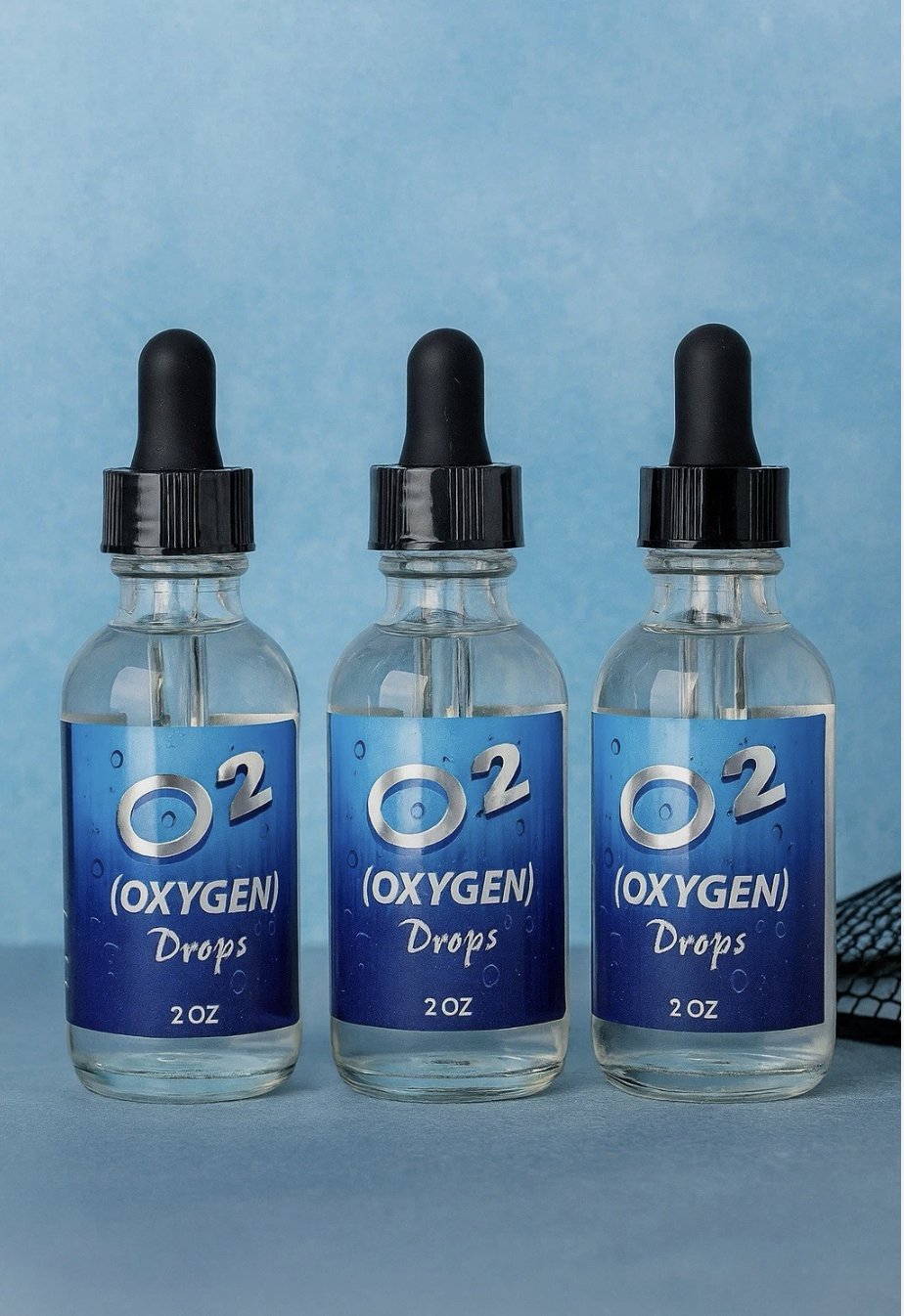 Oxygen Drops New Formula  Purified & Stabilized  Cellular Energy Support | 3 Bottles