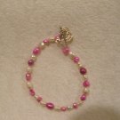 Pink and White freashwater Pearls Bracelet