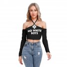 QOS BLKD No White Boys Women’s Halter Lace-up Top