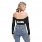 QOS BLKD No White Boys Women&acirc;��s Halter Lace-up Top