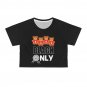 QOS Bare Black Only Crop Tee
