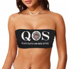 QOS Glory Hole Black Men Cum Here Often Glitch Text Tube Top