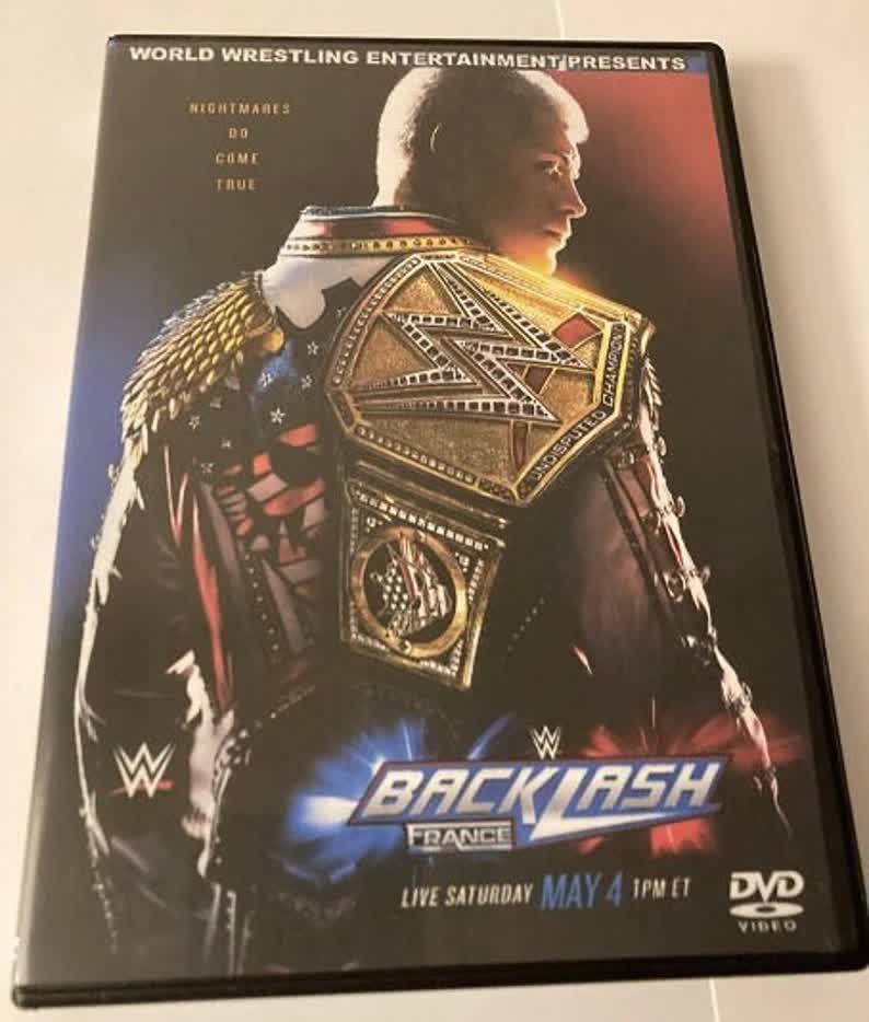 WWE Backlash France 2024 DVD-R w/ Case Artwork