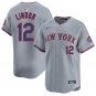 New York Mets #12 Francisco Lindor Gray Stitched Jersey