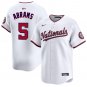 Washington Nationals #5 C.J. Abrams White Stitched Jersey