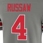 Ohio State Buckeyes #4 Qua Russaw Gray Jersey-Stitched