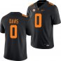 Tennessee Volunteers #0 Ethan Davis Black Jersey-Stitched