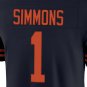Texas Longhorns #1 Colin Simmons Black Jersey-Stitched