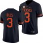 Texas Longhorns #3 Rasheem Biles Black Jersey-Stitched