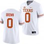 Texas Longhorns #0 Raleek Brown White Jersey-Stitched