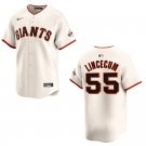 Men's & Youth Giants #55 Tim Lincecum Cream Stitched Jersey