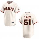 Men's & Youth Giants #51 Jung Hoo Lee Cream Stitched Jersey