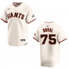 Men's & Youth Giants #75 Camilo Doval Cream Stitched Jersey