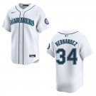 Men's & Youth Mariners #34 Felix Hernandez White Stitched Jersey