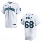Men's & Youth Mariners #68 George Kirby White Stitched Jersey