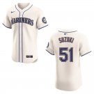 Men's & Youth Mariners #51 Ichiro Suzuki Cream Stitched Jersey