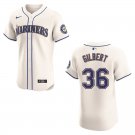 Men's & Youth Mariners #36 Logan Gilbert Cream Stitched Jersey