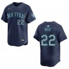 Men's & Youth Mariners #22 Bryan Woo Navy Stitched Jersey