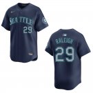 Men's & Youth Mariners #29 Cal Raleigh Navy Stitched Jersey