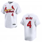 Men's & Youth Cardinals #4 Yadier Molina White Stitched Jersey