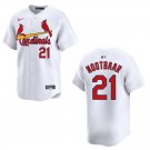 Men's & Youth Cardinals #21 Lars Nootbaar White Stitched Jersey