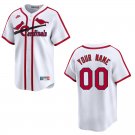 Men's & Youth Cardinals #00 Custom Name And Number White Throwback Stitched Jersey
