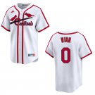 Men's & Youth Cardinals #0 Masyn Winn White Throwback Stitched Jersey