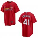Men's & Youth Cardinals #41 Alec Burleson Red Stitched Jersey