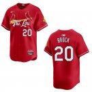 Men's & Youth Cardinals #20 Lou Brock City Red Stitched Jersey