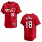 Men's & Youth Cardinals #18 Jordan Walker City Red Stitched Jersey
