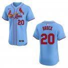 Men's & Youth Cardinals #20 Lou Brock Blue Stitched Jersey