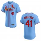 Men's & Youth Cardinals #41 Alec Burleson Blue Stitched Jersey