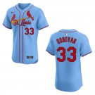 Men's & Youth Cardinals #33 Brendan Donovan Blue Stitched Jersey