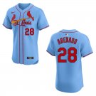 Men's & Youth Cardinals #28 Nolan Arenado Blue Stitched Jersey