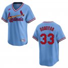 Men's & Youth Cardinals #33 Brendan Donovan Blue Throwback Stitched Jersey