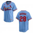 Men's & Youth Cardinals #28 Nolan Arenado Blue Throwback Stitched Jersey